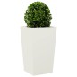 vidaXL Pflanzkübel Weiß 45x45x75 cm Stahl vidaXL Pflanzkübel Weiß 45x45x75 cm Stahl