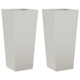 vidaXL Pflanzkübel 2 Stk. 35x35x75 cm Edelstahl