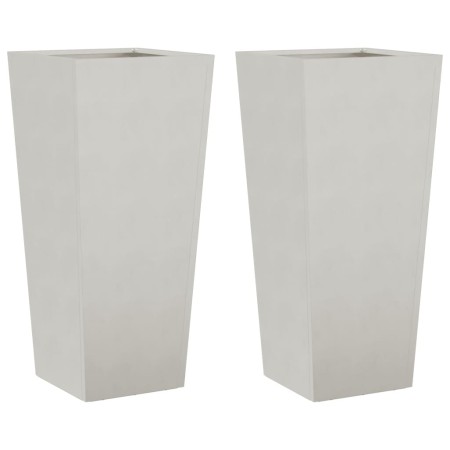 vidaXL Pflanzkübel 2 Stk. 35x35x75 cm Edelstahl