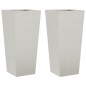 vidaXL Pflanzkübel 2 Stk. 35x35x75 cm Edelstahl vidaXL Pflanzkübel 2 Stk. 35x35x75 cm Edelstahl