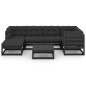 7-tlg. Garten-Lounge-Set mit Kissen Kiefer Massivholz 7-tlg. Garten-Lounge-Set mit Kissen Kiefer Massivholz