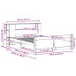 vidaXL Massivholzbett mit Regal ohne Matratze 150x200 cm Kiefer vidaXL Massivholzbett mit Regal ohne Matratze 150x200 cm Kiefer