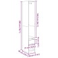 vidaXL Kleiderschrank Sonoma-Eiche 30x50x200 cm Holzwerkstoff vidaXL Kleiderschrank Sonoma-Eiche 30x50x200 cm Holzwerkstoff