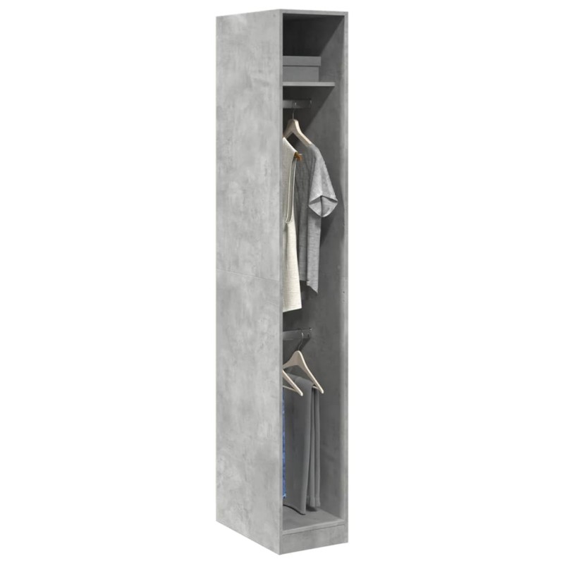 vidaXL Kleiderschrank Betongrau 30x50x200 cm Holzwerkstoff vidaXL Kleiderschrank Betongrau 30x50x200 cm Holzwerkstoff