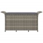 vidaXL Gartenbank mit Kissen Grau 116x46x57 cm Poly Rattan vidaXL Gartenbank mit Kissen Grau 116x46x57 cm Poly Rattan