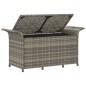 vidaXL Gartenbank mit Kissen Grau 116x46x57 cm Poly Rattan vidaXL Gartenbank mit Kissen Grau 116x46x57 cm Poly Rattan