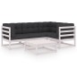 5-tlg. Garten-Lounge-Set mit Kissen Kiefer Massivholz 5-tlg. Garten-Lounge-Set mit Kissen Kiefer Massivholz