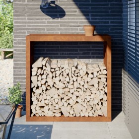vidaXL Brennholzregal 100x40x100 cm Cortenstahl