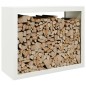 vidaXL Brennholzregal Weiß 100x40x80 cm Stahl vidaXL Brennholzregal Weiß 100x40x80 cm Stahl