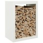vidaXL Brennholzregal Weiß 60x40x80 cm Stahl vidaXL Brennholzregal Weiß 60x40x80 cm Stahl