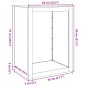 vidaXL Brennholzregal 60x40x80 cm Edelstahl vidaXL Brennholzregal 60x40x80 cm Edelstahl