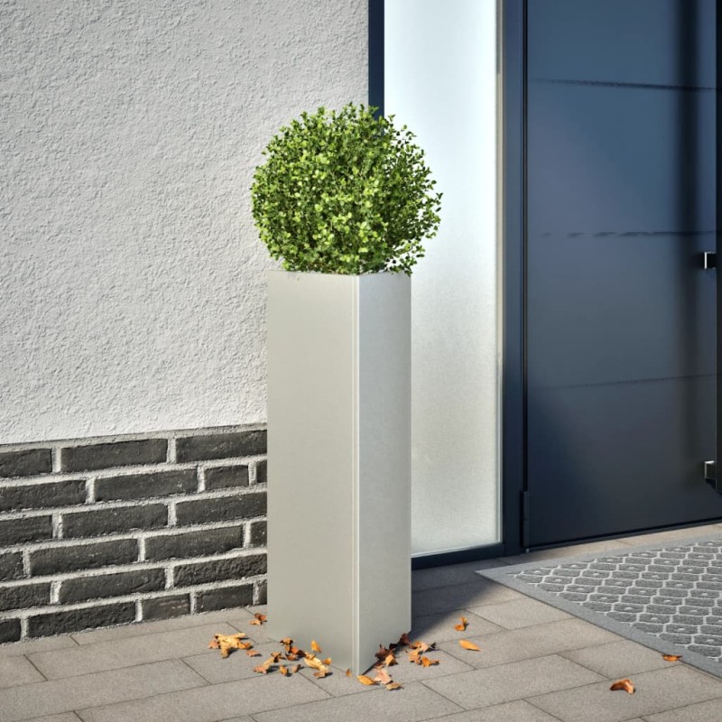 vidaXL Pflanzkübel Dreieckig 30x26x75 cm Edelstahl vidaXL Pflanzkübel Dreieckig 30x26x75 cm Edelstahl