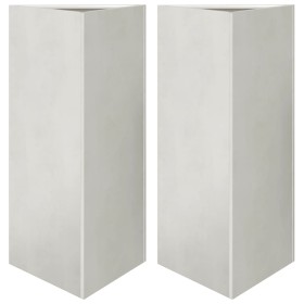 vidaXL Pflanzkübel 2 Stk. Dreieckig 40x34,5x70 cm Edelstahl