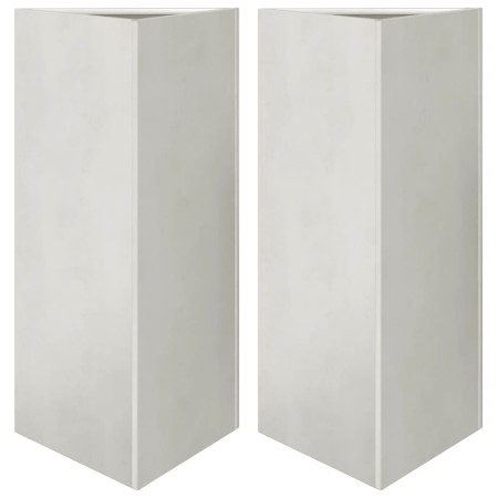 vidaXL Pflanzkübel 2 Stk. Dreieckig 40x34,5x70 cm Edelstahl