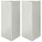 vidaXL Pflanzkübel 2 Stk. Dreieckig 40x34,5x70 cm Edelstahl vidaXL Pflanzkübel 2 Stk. Dreieckig 40x34,5x70 cm Edelstahl