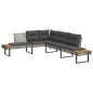 vidaXL 2-tlg. Garten-Sofagarnitur mit Kissen Grau Poly Rattan Glas vidaXL 2-tlg. Garten-Sofagarnitur mit Kissen Grau Poly Rattan Glas