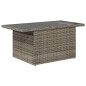 vidaXL 2-tlg. Garten-Sofagarnitur mit Kissen Grau Poly Rattan Glas vidaXL 2-tlg. Garten-Sofagarnitur mit Kissen Grau Poly Rattan Glas