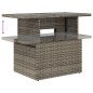 vidaXL 2-tlg. Garten-Sofagarnitur mit Kissen Grau Poly Rattan Glas vidaXL 2-tlg. Garten-Sofagarnitur mit Kissen Grau Poly Rattan Glas