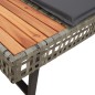 vidaXL 2-tlg. Garten-Sofagarnitur mit Kissen Grau Poly Rattan Glas vidaXL 2-tlg. Garten-Sofagarnitur mit Kissen Grau Poly Rattan Glas