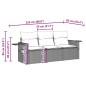 vidaXL 3-tlg. Garten-Sofagarnitur mit Kissen Hellgrau Poly Rattan vidaXL 3-tlg. Garten-Sofagarnitur mit Kissen Hellgrau Poly Rattan