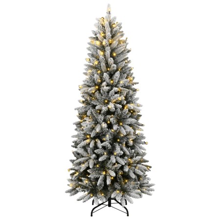 vidaXL Künstlicher Weihnachtsbaum mit Schnee 150 LEDs 150 cm