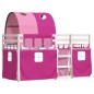 vidaXL Etagenbett mit Vorhängen Rosa 75x190 cm Massivholz Kiefer vidaXL Etagenbett mit Vorhängen Rosa 75x190 cm Massivholz Kiefer