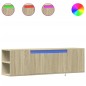 vidaXL TV-Wandschrank mit LED-Beleuchtung Sonoma-Eiche 135x31x39,5 cm vidaXL TV-Wandschrank mit LED-Beleuchtung Sonoma-Eiche 135x31x39,5 cm