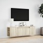 vidaXL TV-Wandschrank mit LED-Beleuchtung Sonoma-Eiche 135x31x39,5 cm vidaXL TV-Wandschrank mit LED-Beleuchtung Sonoma-Eiche 135x31x39,5 cm
