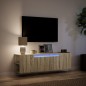 vidaXL TV-Wandschrank mit LED-Beleuchtung Sonoma-Eiche 135x31x39,5 cm vidaXL TV-Wandschrank mit LED-Beleuchtung Sonoma-Eiche 135x31x39,5 cm