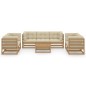 8-tlg. Garten-Lounge-Set mit Kissen Kiefer Massivholz 8-tlg. Garten-Lounge-Set mit Kissen Kiefer Massivholz