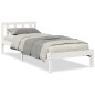 vidaXL Massivholzbett Extra Lang ohne Matratze Weiß 80x210 Kiefernholz vidaXL Massivholzbett Extra Lang ohne Matratze Weiß 80x210 Kiefernholz