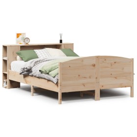 vidaXL Massivholzbett mit Regal ohne Matratze 150x200 cm Kiefer