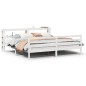 vidaXL Bettgestell mit Kopfteil ohne Matratze Weiß 200x200 cm vidaXL Bettgestell mit Kopfteil ohne Matratze Weiß 200x200 cm