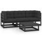 4-tlg. Garten-Lounge-Set mit Kissen Kiefer Massivholz 4-tlg. Garten-Lounge-Set mit Kissen Kiefer Massivholz