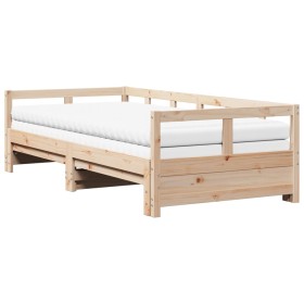 vidaXL Tagesbett Ausziehbar mit Matratzen 80x200 cm Massivholz Kiefer
