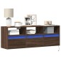vidaXL TV-Wandschrank LED-Beleuchtung Braun Eichen-Optik 130x31x45 cm vidaXL TV-Wandschrank LED-Beleuchtung Braun Eichen-Optik 130x31x45 cm