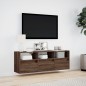 vidaXL TV-Wandschrank LED-Beleuchtung Braun Eichen-Optik 130x31x45 cm vidaXL TV-Wandschrank LED-Beleuchtung Braun Eichen-Optik 130x31x45 cm