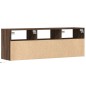 vidaXL TV-Wandschrank LED-Beleuchtung Braun Eichen-Optik 130x31x45 cm vidaXL TV-Wandschrank LED-Beleuchtung Braun Eichen-Optik 130x31x45 cm