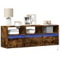 vidaXL TV-Wandschrank mit LED-Beleuchtung Räuchereiche 130x31x45 cm vidaXL TV-Wandschrank mit LED-Beleuchtung Räuchereiche 130x31x45 cm