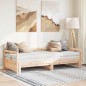 vidaXL Tagesbett Ausziehbar mit Matratzen 90x190 cm Massivholz Kiefer vidaXL Tagesbett Ausziehbar mit Matratzen 90x190 cm Massivholz Kiefer