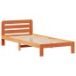 vidaXL Massivholzbett ohne Matratze Wachsbraun 100x200 Kiefernholz vidaXL Massivholzbett ohne Matratze Wachsbraun 100x200 Kiefernholz