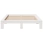 vidaXL Massivholzbett ohne Matratze Weiß 135x190 cm Kiefernholz vidaXL Massivholzbett ohne Matratze Weiß 135x190 cm Kiefernholz