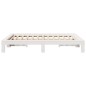 vidaXL Massivholzbett ohne Matratze Weiß 135x190 cm Kiefernholz vidaXL Massivholzbett ohne Matratze Weiß 135x190 cm Kiefernholz