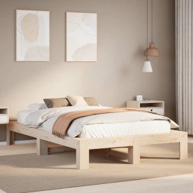 vidaXL Massivholzbett ohne Matratze 120x200 cm Kiefernholz