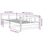 vidaXL Tagesbett mit Matratze 90x200 cm Massivholz Kiefer vidaXL Tagesbett mit Matratze 90x200 cm Massivholz Kiefer