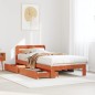 vidaXL Massivholzbett ohne Matratze Wachsbraun 75x190 cm Kiefernholz vidaXL Massivholzbett ohne Matratze Wachsbraun 75x190 cm Kiefernholz