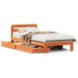 vidaXL Massivholzbett ohne Matratze Wachsbraun 75x190 cm Kiefernholz vidaXL Massivholzbett ohne Matratze Wachsbraun 75x190 cm Kiefernholz