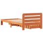vidaXL Massivholzbett ohne Matratze Wachsbraun 75x190 cm Kiefernholz vidaXL Massivholzbett ohne Matratze Wachsbraun 75x190 cm Kiefernholz