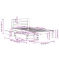vidaXL Massivholzbett ohne Matratze Wachsbraun 75x190 cm Kiefernholz vidaXL Massivholzbett ohne Matratze Wachsbraun 75x190 cm Kiefernholz