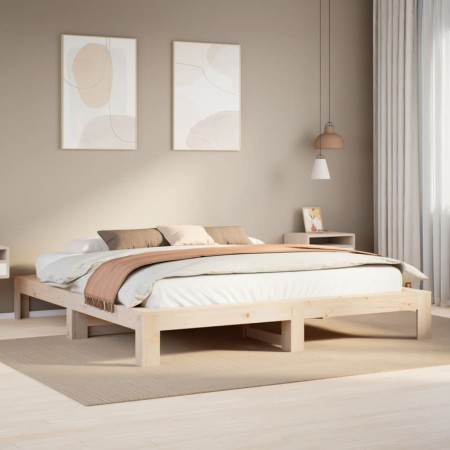 vidaXL Massivholzbett ohne Matratze 180x200 Kiefernholz